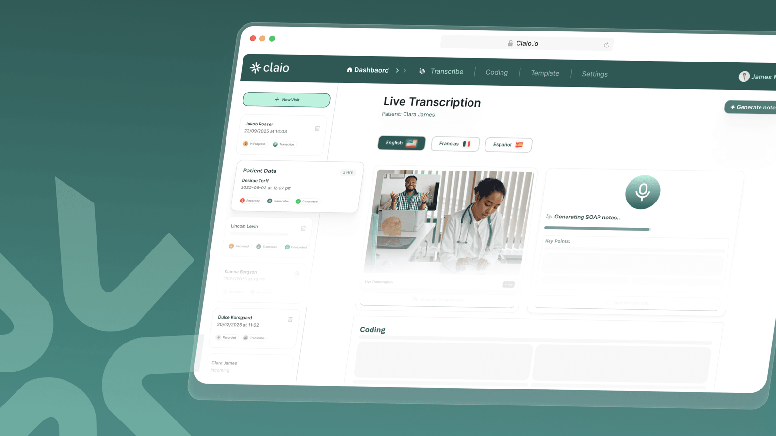 A quick guide to creating your first clinical note with Claio