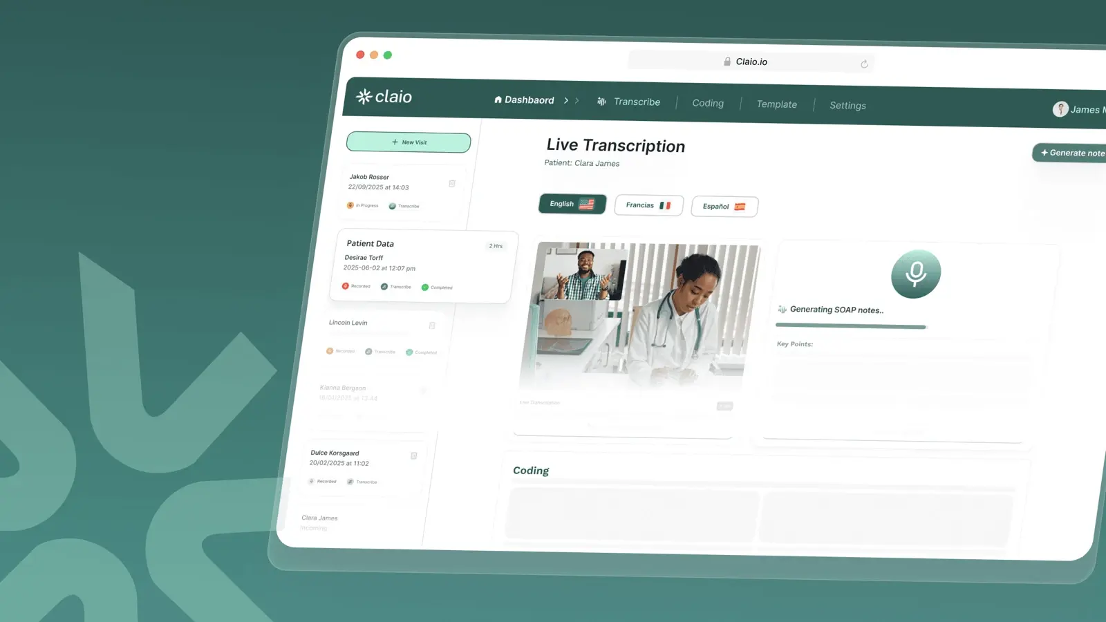 A quick guide to creating your first clinical note with Claio