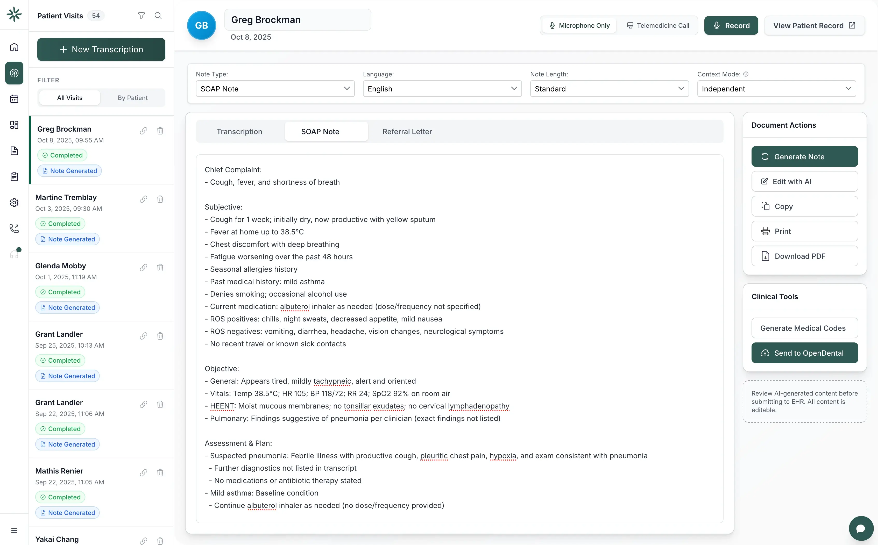 Claio Scribe workflow screenshot