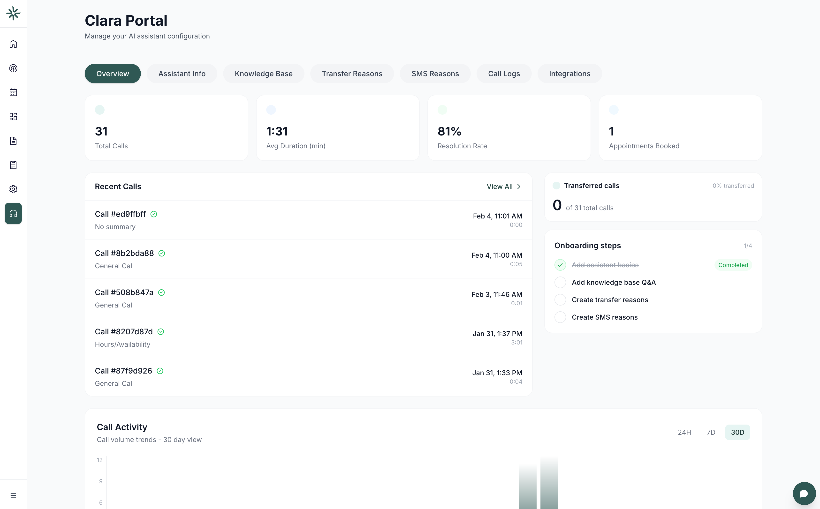 AI Front Desk workflow screenshot